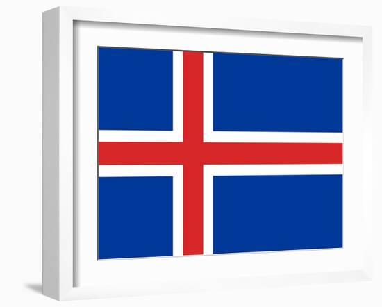 Sovereign State Flag Of Country Of Iceland In Official Colors-Speedfighter-Framed Art Print