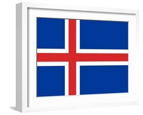 Sovereign State Flag Of Country Of Iceland In Official Colors-Speedfighter-Framed Art Print