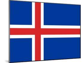 Sovereign State Flag Of Country Of Iceland In Official Colors-Speedfighter-Mounted Art Print