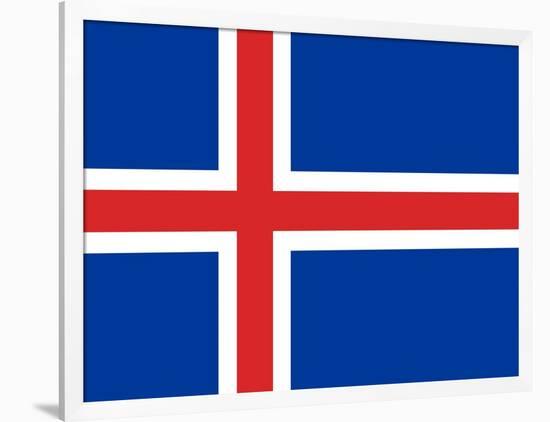 Sovereign State Flag Of Country Of Iceland In Official Colors-Speedfighter-Framed Art Print