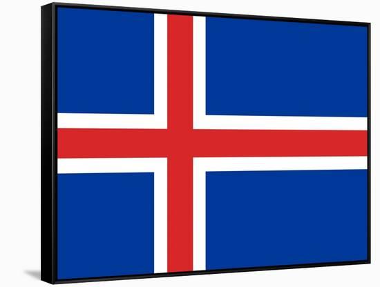 Sovereign State Flag Of Country Of Iceland In Official Colors-Speedfighter-Framed Stretched Canvas