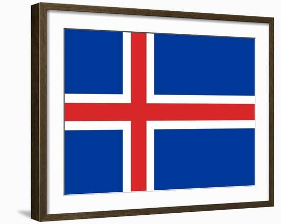 Sovereign State Flag Of Country Of Iceland In Official Colors-Speedfighter-Framed Art Print