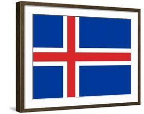 Sovereign State Flag Of Country Of Iceland In Official Colors-Speedfighter-Framed Art Print