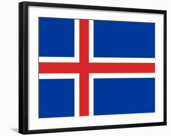 Sovereign State Flag Of Country Of Iceland In Official Colors-Speedfighter-Framed Art Print