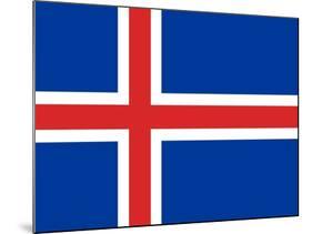 Sovereign State Flag Of Country Of Iceland In Official Colors-Speedfighter-Mounted Art Print