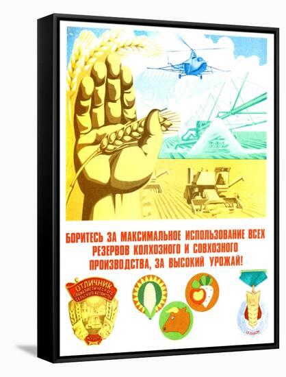 Soviet Agricultural Poster-null-Framed Stretched Canvas