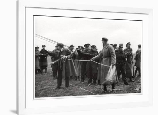 Soviet Airship Landing Crew, Moscow, USSR, 1930-null-Framed Giclee Print