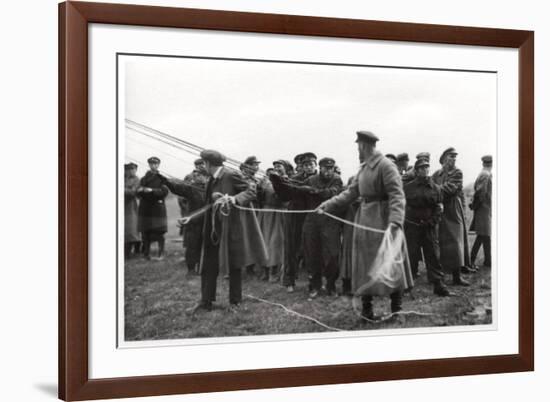 Soviet Airship Landing Crew, Moscow, USSR, 1930-null-Framed Giclee Print