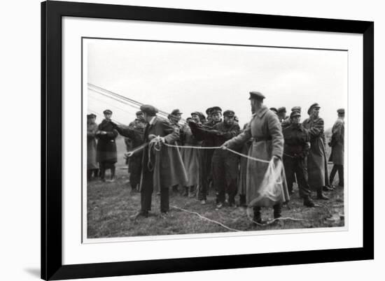 Soviet Airship Landing Crew, Moscow, USSR, 1930-null-Framed Giclee Print