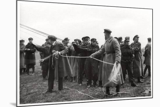 Soviet Airship Landing Crew, Moscow, USSR, 1930-null-Mounted Giclee Print