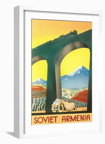 Soviet Armenia Travel Poster-null-Framed Art Print