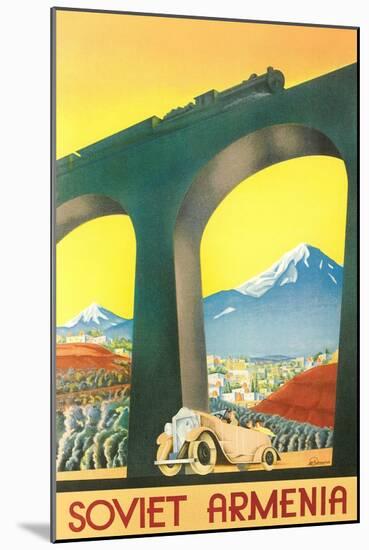 Soviet Armenia Travel Poster-null-Mounted Art Print