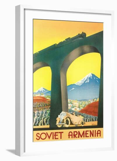 Soviet Armenia Travel Poster-null-Framed Art Print