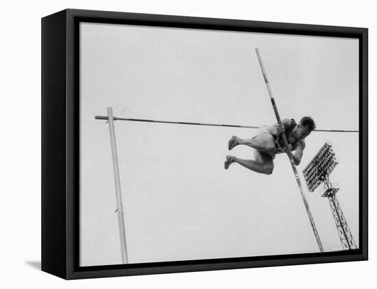 Soviet Athlete Training For the Olympics-Lisa Larsen-Framed Stretched Canvas