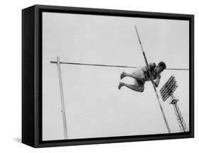 Soviet Athlete Training For the Olympics-Lisa Larsen-Framed Stretched Canvas