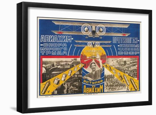 Soviet Aviation Propaganda Poster-null-Framed Giclee Print