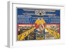 Soviet Aviation Propaganda Poster-null-Framed Giclee Print