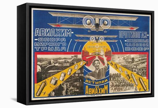 Soviet Aviation Propaganda Poster-null-Framed Stretched Canvas