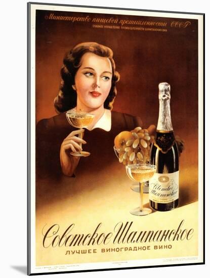 Soviet Champagne-null-Mounted Art Print