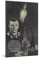 Soviet Cosmonaut Yuri Gagarin, 1961-null-Mounted Giclee Print