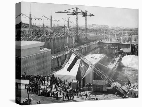 Soviet-Egyptian Ceremonies at the Aswan Dam-null-Stretched Canvas