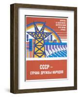 Soviet Energy Poster-null-Framed Giclee Print