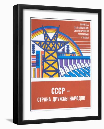 Soviet Energy Poster-null-Framed Giclee Print