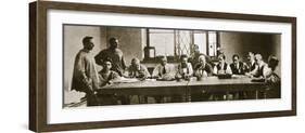 Soviet experts appraising the confiscated Russian crown jewels, c1917-c1918(?)-Unknown-Framed Photographic Print