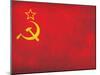 Soviet Flag Distressed Art Print Poster-null-Mounted Poster