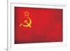 Soviet Flag Distressed-null-Framed Art Print