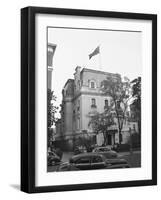 Soviet Flag Flies at Soviet Embassy in Washington-null-Framed Photographic Print