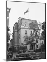 Soviet Flag Flies at Soviet Embassy in Washington-null-Mounted Photographic Print