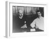 Soviet Leader Josef Stalin with French Writer Romain Rolland, Moscow, USSR, 28 June 1935-null-Framed Giclee Print