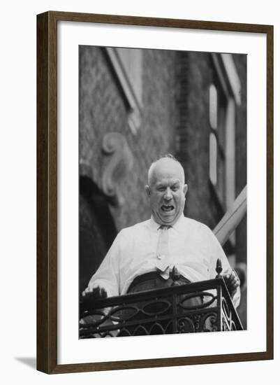 Soviet Leader Nikita Khrushchev in New York, USA, September 1960-null-Framed Giclee Print