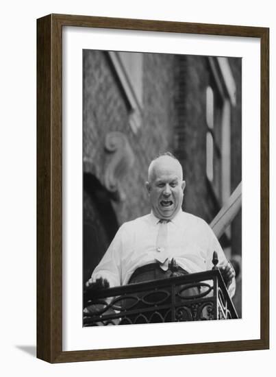 Soviet Leader Nikita Khrushchev in New York, USA, September 1960-null-Framed Giclee Print