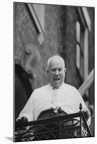 Soviet Leader Nikita Khrushchev in New York, USA, September 1960-null-Mounted Giclee Print