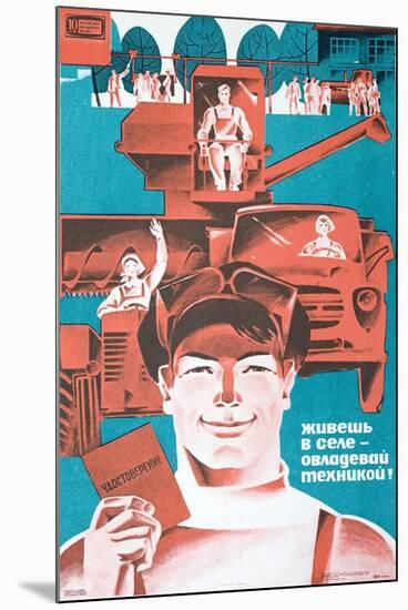 Soviet Mechanisation of Agriculture Poster-null-Mounted Giclee Print