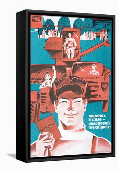 Soviet Mechanisation of Agriculture Poster-null-Framed Stretched Canvas