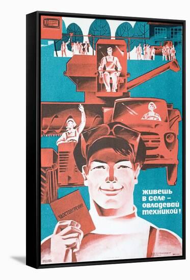 Soviet Mechanisation of Agriculture Poster-null-Framed Stretched Canvas