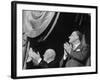 Soviet Nikita S. Khrushchev and Gamal Abdul Nasser Attending Bolshoi Ballet Performance-null-Framed Photographic Print