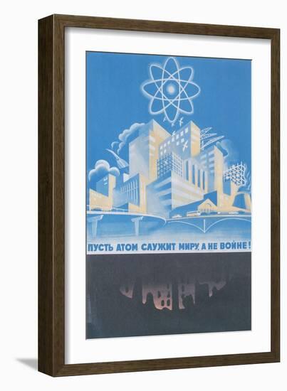 Soviet Nuclear Power Poster-null-Framed Art Print