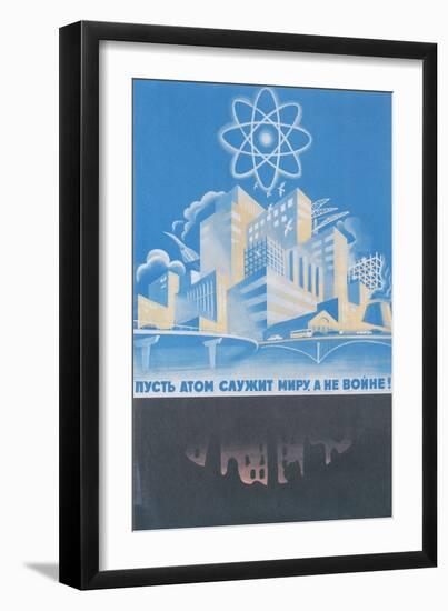 Soviet Nuclear Power Poster-null-Framed Art Print
