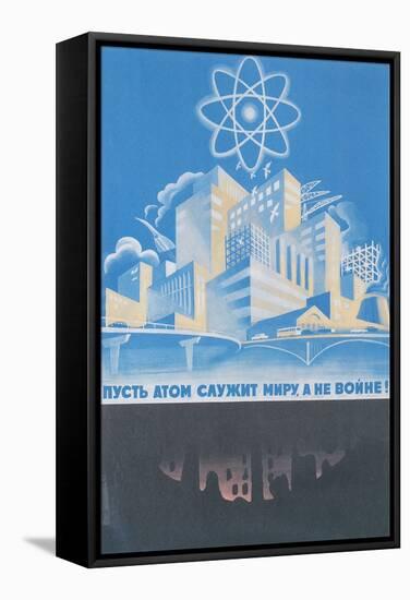 Soviet Nuclear Power Poster-null-Framed Stretched Canvas