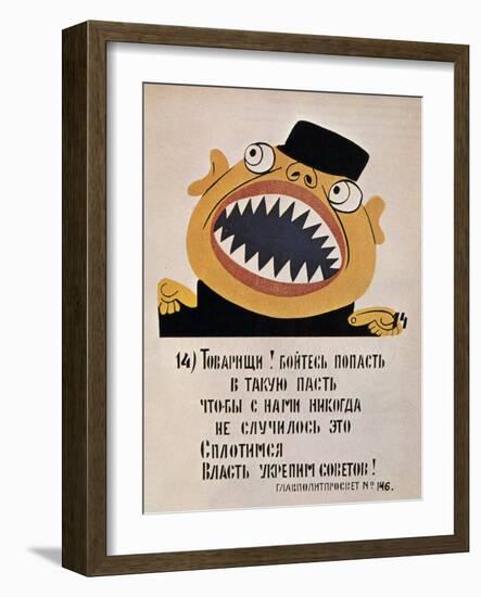 Soviet Political Poster, 1921-null-Framed Giclee Print