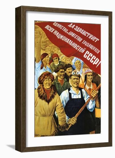 Soviet Political Poster, 1934-null-Framed Giclee Print