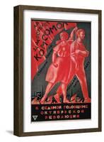 Soviet Poster, 1924-Alexander Samokhvalov-Framed Giclee Print