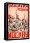 Soviet Poster Exhorting the Defence of Moscow by All its Citizens, 1940S-null-Framed Stretched Canvas