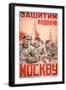 Soviet Poster Exhorting the Defence of Moscow by All its Citizens, 1940S-null-Framed Giclee Print