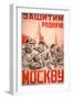 Soviet Poster Exhorting the Defence of Moscow by All its Citizens, 1940S-null-Framed Giclee Print