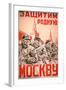 Soviet Poster Exhorting the Defence of Moscow by All its Citizens, 1940S-null-Framed Giclee Print